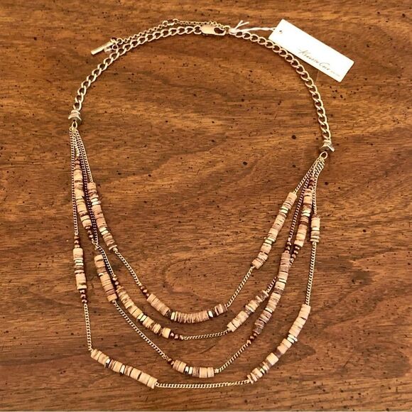 Kenneth Cole New York | Heishi Coconut Bead Layer Necklace | 19.5” Adjustable - Picture 1 of 4